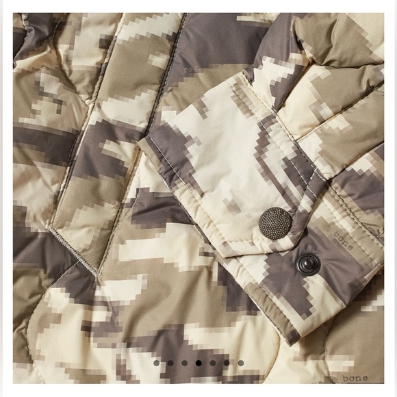 EUC Rag & Bone Sz M Padded Dane Nylon Jacket Overshirt in Desert Camo - Picture 15 of 15